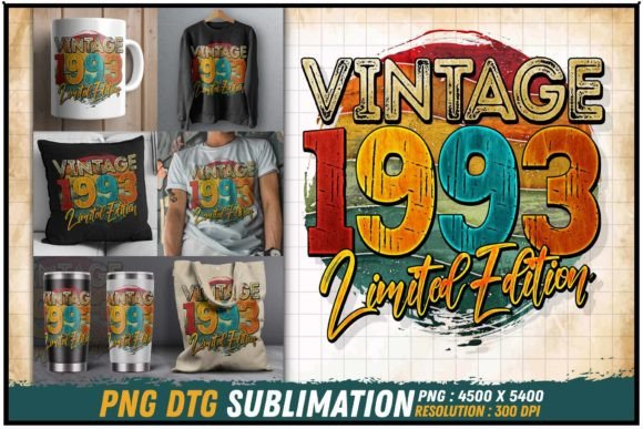 Download Vintage 1993 Limited Edition Retro Round - 1993 Collection