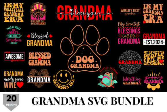 Download Grandma Colorful SVG - Premium Bundle