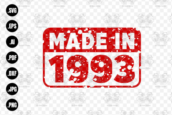 Download Made in 1993 Rubber Texture Stamp - 1993 Collection