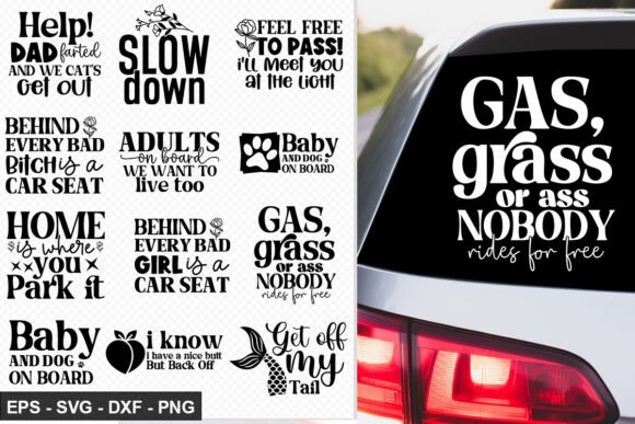 Download Car Sticker SVG Design Bundle - Svg design bundle Collection