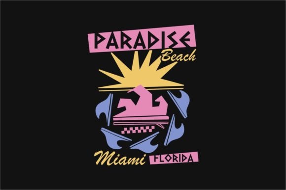 Download Vintage Paradise Beach T-shirt Design - Premium Resources