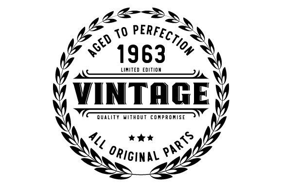 Download Vintage 1963 Aged to Perfection SVG EPS - 1963 Collection