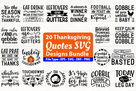 Download Thanksgiving Quotes SVG Design Bundle - Svg design bundle Collection